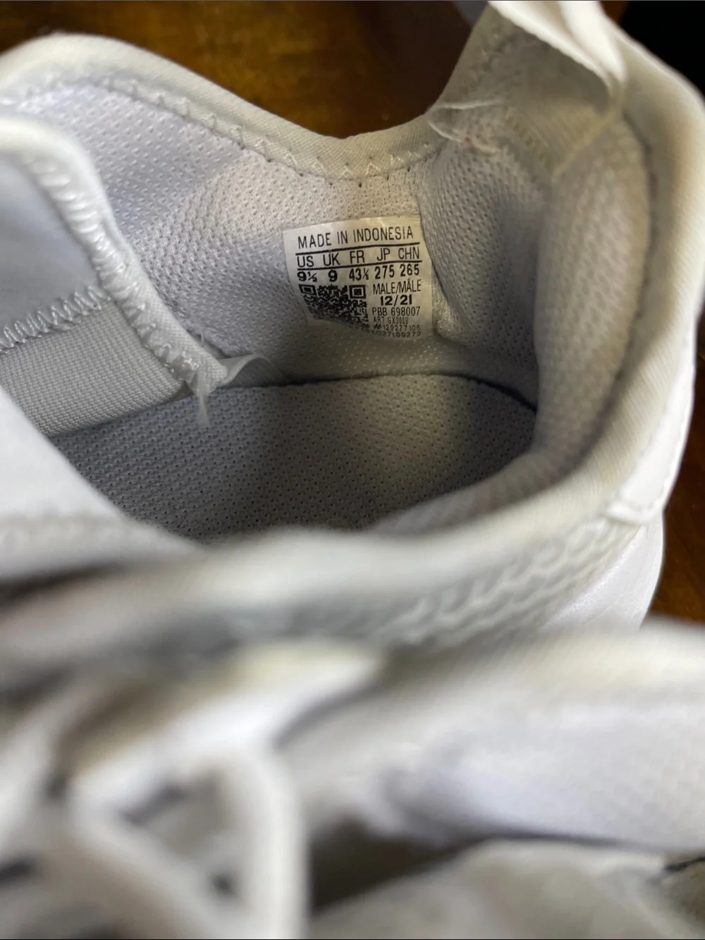 adidas White Men’s Mesh Athletic Sneakers